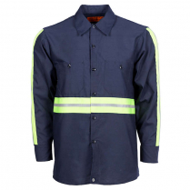 Pinnacle Worx 65/35 Enhanced Visibility Men's Long Sleeve Industrial Work Shirt