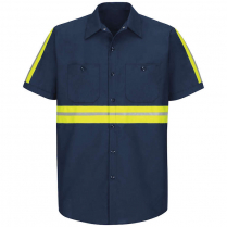 Pinnacle Worx 65/35 Enhanced Visibility Men's Short Sleeve Industrial Work Shirt
