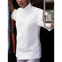Uncommon Threads Calypso Short Sleeve  with Mesh Back Snap Closure Chef Coat