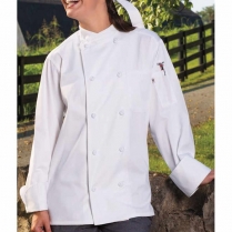 Uncommon Threads Soho 10 Knot Button Easy Care Twill Chef Coat