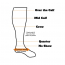 Extra Wide Sock Co Loose Fit Stays Up Mid-Calf Dress Socks - 3 Pack