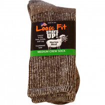 Extra Wide Sock Co Loose Fit Marled Merino Wool Crew Socks - 2 Per Bag