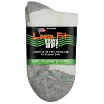 Extra Wide Sock Co Extra Wide Loose Fit Casual Quarter Socks - 3 Per Bag