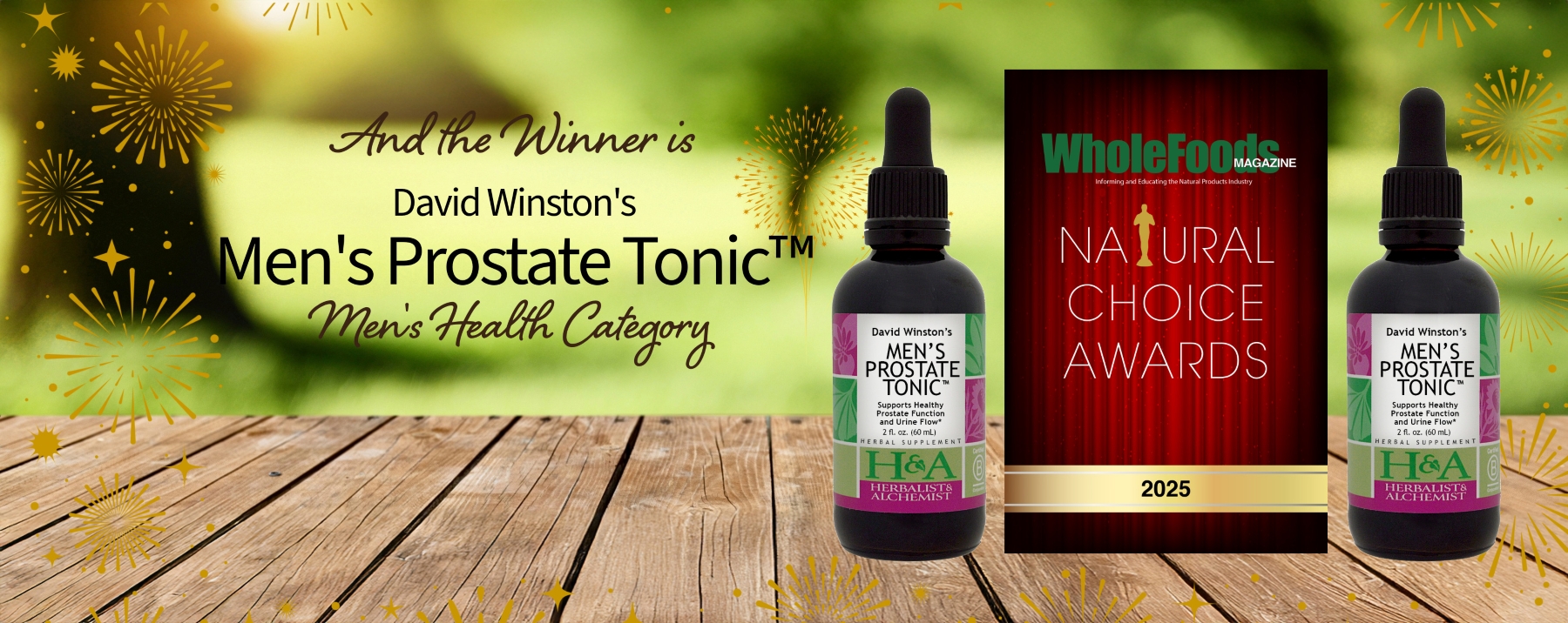 Men's Prostate Tonic wins Natural Choice Award.