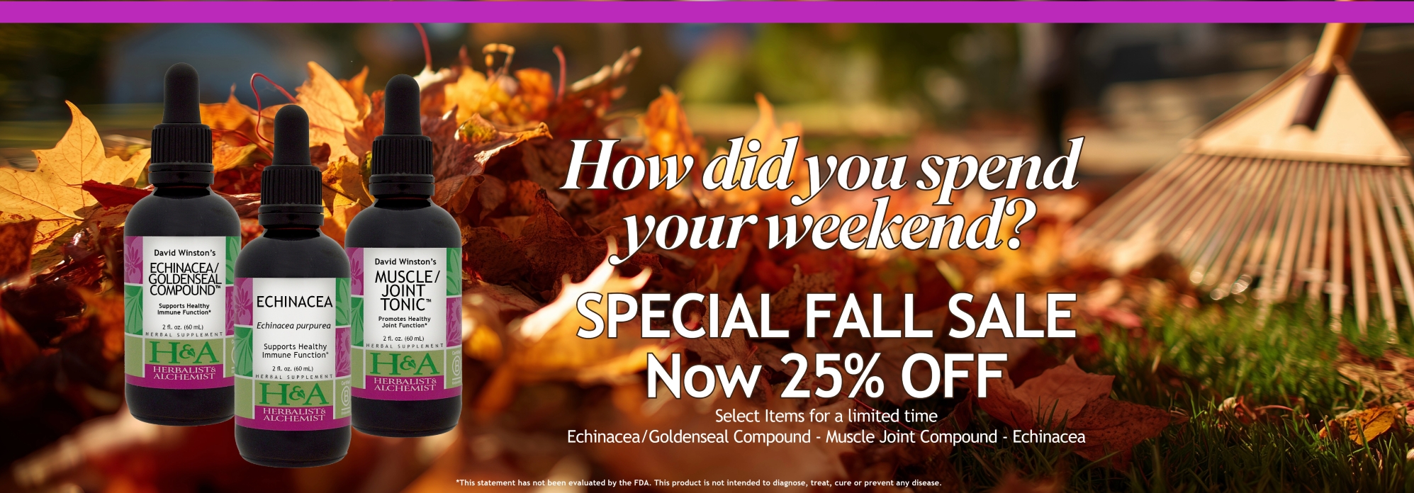 Fall Sale 25% off Echinacea Goldenseal Compound, Muscle Joint Compound, Echinacea Extract, for a limited time.