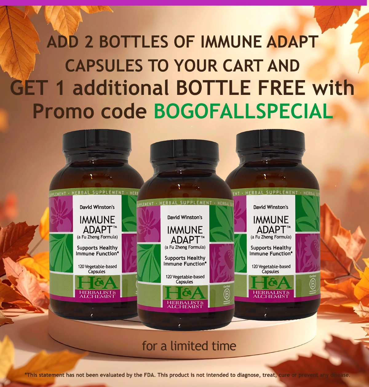 Buy 2 Immune Adapt Capsules Get 1 FREE.