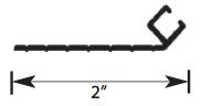 2" 45 DEGREES STANDARD BRUSH RETAINER - 12'2" LENGTH