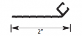 2"  45 DEGREES STANDARD BRUSH RETAINER - 6'1" LENGTH