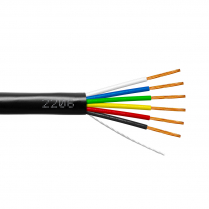Provo câble rond STR BC 22-6c non blindés CSA FT4 UL RoHS pour routeurs – avec gaine noire