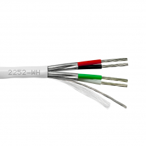 Provo câble multipaire STR TC individuellement blindé en feuilles d'aluminium 22-2pr 80° C CSA FT4 UL RoHS – avec gaine blanche
