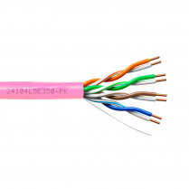 Provo CAT5E UTP Cable 24-4pr SOL BC UNSH 350MHz CMR ETL FT4 RoHS – Pink JKT