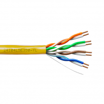 Provo câble CAT5E UTP SOL BC non blindé 24-4pr 350MHz CMR ETL FT4 RoHS – avec gaine jaune