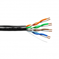 Provo CAT5E UTP Cable 24-4pr SOL BC UNSH 350MHz Low Temp CMR ETL FT4 RoHS – Black JKT