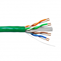 Provo câble CAT6 UTP SOL BC non blindé 23-4pr 550MHz CMR ETL FT4 RoHS – avec gaine verte
