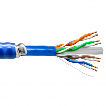 Provo câble CAT6 UTP SOL BC non blindé 23-4pr AIA 550MHz CMG ETL FT4 RoHS – avec gaine bleue