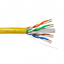 Provo câble CAT6 UTP SOL BC non blindé 23-4pr 550MHz CMR ETL FT4 RoHS – avec gaine jaune