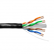 Provo câble CAT6 UTP SOL BC non blindé 23-4pr 550MHz à basse température CMR ETL FT4 RoHS – avec gaine noire