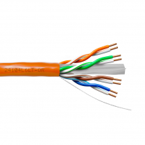Provo CAT6 UTP Cable 23-4pr SOL BC UNSH 550MHz Low Temp CMR ETL FT4 RoHS – Orange JKT