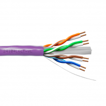 Provo câble CAT6 UTP SOL BC non blindé 23-4pr 550MHz à basse température CMR ETL FT4 RoHS – avec gaine violette