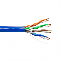 Provo CAT6 UTP Cable 23-4pr SOL BC 550MHz Enhanced No Spline, CSA FT4 CMR UL RoHS – Blue JKT