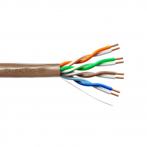 Provo CAT6 UTP Cable 23-4pr SOL BC 550MHz Enhanced No Spline, CSA FT4 CMR UL RoHS – Brown JKT