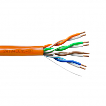Provo CAT6 UTP Cable 23-4pr SOL BC 550MHz Enhanced No Spline, CSA FT4 CMR UL – Orange JKT