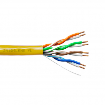 Provo CAT6 UTP Cable 23-4pr SOL BC 550MHz Enhanced No Spline, CSA FT4 CMR UL RoHS – Yellow JKT