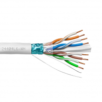 Provo STP Cable 23-4pr SOL BC FL SH CAT6 550MHz CMR ETL FT4 RoHS – White JKT