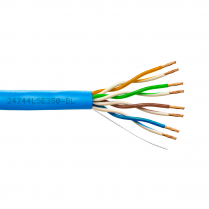 Provo câble CAT5E UTP STR BC non blindé 24-4pr 350MHz CMR ETL FT4 RoHS – avec gaine bleue