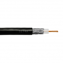 Provo câble RG174U STR BC 26 AWG avec blindage de 50 ohms en cuivre étamé tressé à 95% CSA FT4 UL RoHS – avec gaine noire