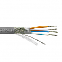 Provo câble multipaire à faible cap STR TC 24-2pr avec blindage 100% en feuilles d'aluminium + 90% en cuivre étamé tressé RS485 75°c CSA FT4 UL RoHS – avec gaine grise