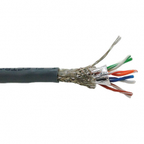 Provo câble multipaire à faible cap STR TC 24-4pr avec blindage 100% en feuilles d'aluminium + 90% en cuivre étamé tressé 80°c CSA FT4 UL RoHS – avec gaine grise