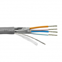 Provo câble multipaire à faible cap STR TC OA blindé en feuilles d'aluminium 24-2pr 80° C CSA FT4 UL RoHS – avec gaine grise