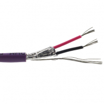 Provo câble audio numérique AES/EBU à faible cap STR TC blindé en feuilles d'aluminium 24-1pr 110 ohms 80° C CSA FT4 UL RoHS – avec gaine violette