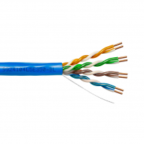 Provo câble CAT5E UTP SOL BC non blindé 24-4pr 350MHz CMP ETL FT6 RoHS – avec gaine bleue