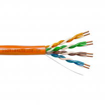 Provo câble CAT5E UTP SOL BC non blindé 24-4pr 350MHz CMP ETL FT6 RoHS – avec gaine orange