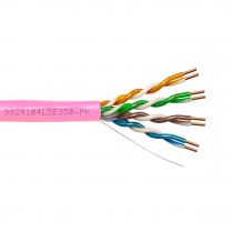 Provo câble CAT5E UTP SOL BC non blindé 24-4pr 350MHz CMP ETL FT6 RoHS – avec gaine rose