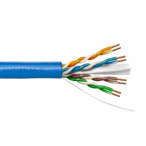 Provo câble CAT6A UTP SOL BC non blindé 23-4pr 500MHz CMP ETL FT6 RoHS – avec gaine bleue
