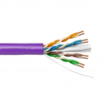 Provo câble CAT6A UTP SOL BC non blindé 23-4pr 500MHz CMP ETL FT6 RoHS – avec gaine violette