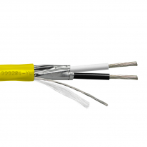 Provo câble à faible cap en plénum bacnet STR TC 22-1pr blindé en feuilles d'aluminium RS485 CMP CSA FT6 RoHS – avec gaine jaune