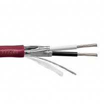 Provo câble à faible cap en plénum bacnet STR TC 22-1pr blindé en feuilles d'aluminium RS485 CMP CSA FT6 RoHS – avec gaine rouge framboise