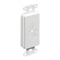 Arlington SCOOP with Slotted Cover 1 Gang for Decora Wall Plate White