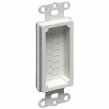 Arlington SCOOP with Slotted Cover 1 Gang for Decora Wall Plate White