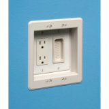 Arlington SCOOP with Slotted Cover 1 Gang for Decora Wall Plate White