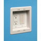 Arlington SCOOP with Slotted Cover 1 Gang for Decora Wall Plate White