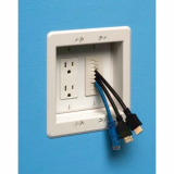 Arlington SCOOP with Slotted Cover 1 Gang for Decora Wall Plate White