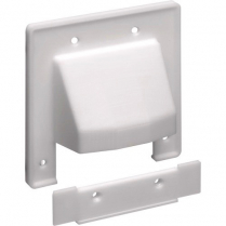 Arlington Two Gang Scoop w/Removable Front Plate – White