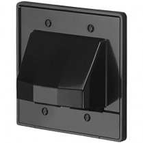 Arlington Two Gang Scoop w/Removable Front Plate – Black