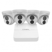 Cymbol 4CH IP POE Kit w/NVR + 2MP Turret Cameras 30m IR
