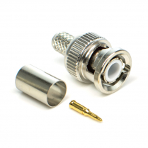Cymbol BNC Crimp-On Plug for RG6U w/1 Gold Pin – 10 pcs.